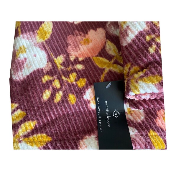 Nanette Lepore 2 Bath Towels & 2 Hand Towels Fall Colors NEW - Picture 2 of 9